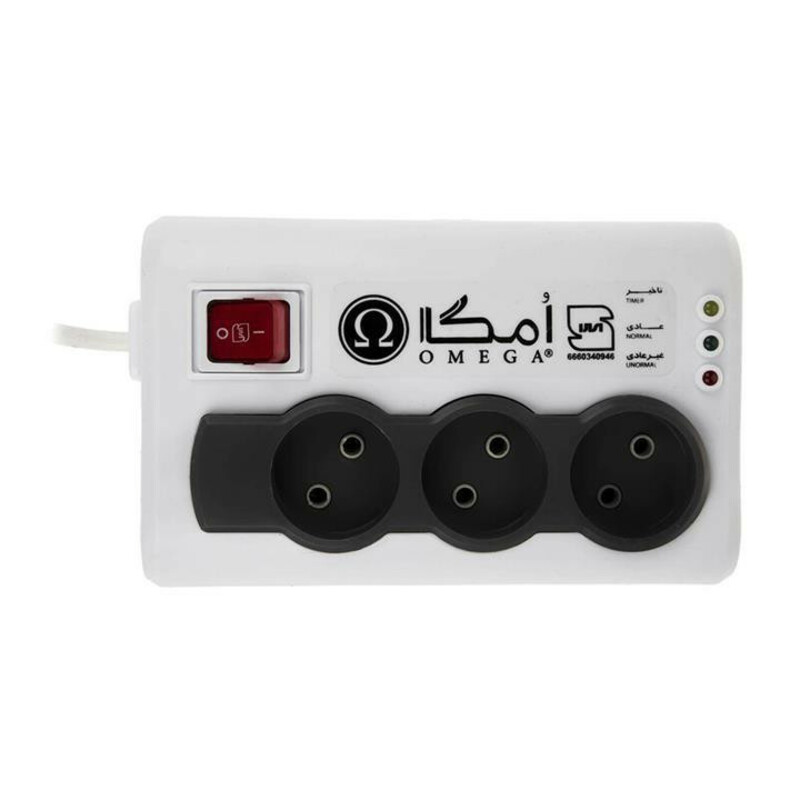 چند راهی برق و محافظ برق یخچال فریزر امگا مدل P3100 طول 1.5 متر