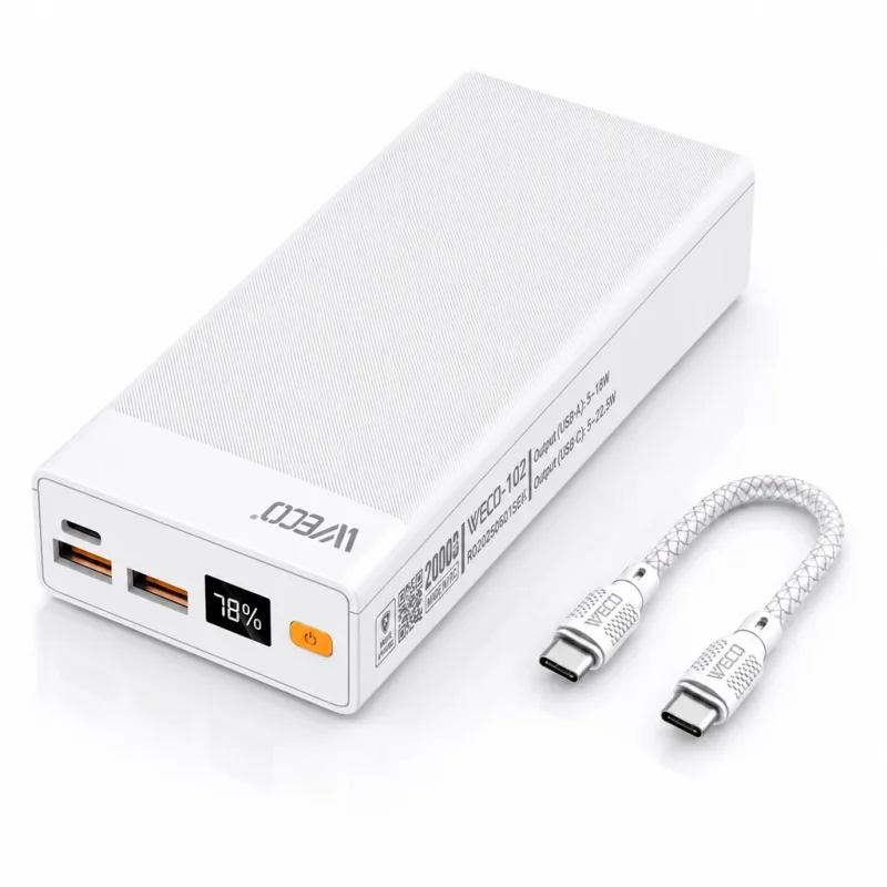 پاوربانک 22.5 وات ویکو مدل WE-102 ظرفیت 20000 میلی آمپر ساعت