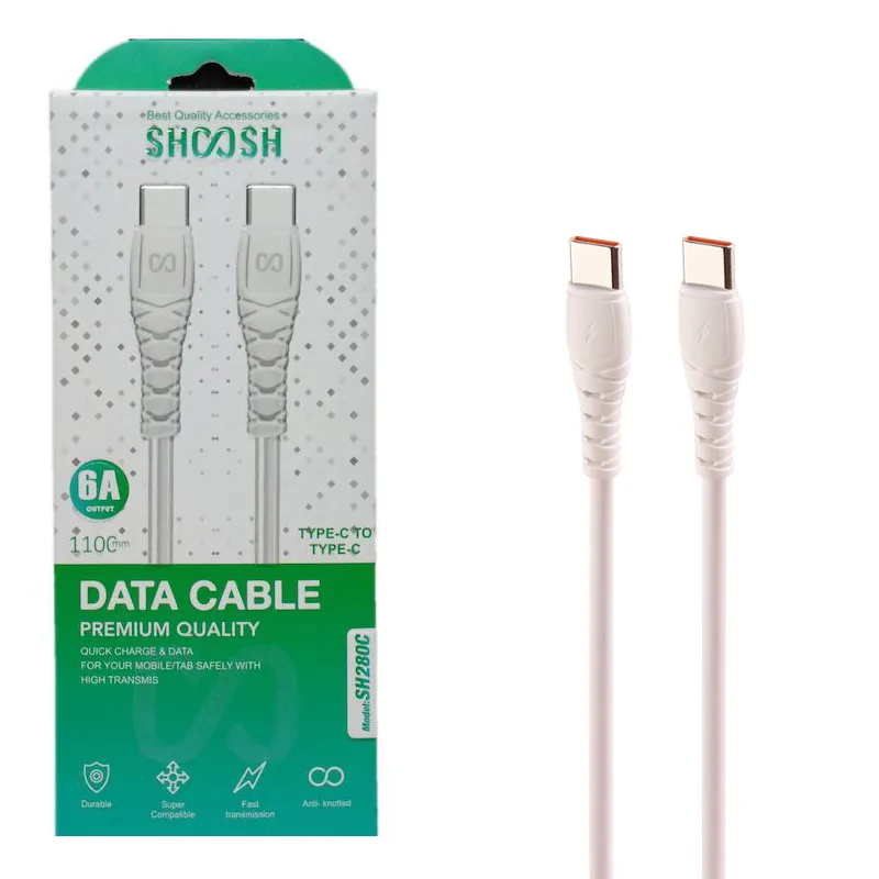 کابل تبدیل USB-C به USB-C شوش  مدل SH280 C طول 1.1 متر