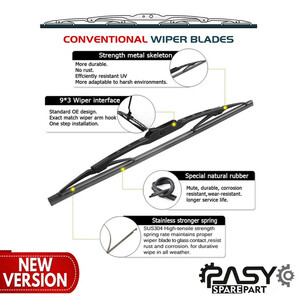 تیغه برف پاک کن پاسیکو سایز 26*16مدل P1607 مناسب برای پژو 206 بسته 2 عددی