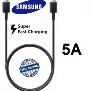 کابل اصلی 5 آمپر سوپرفست شارژ دوسر تایپ سی گلکسی اس 21 اف ای 5 جی سامسونگ/Samsung Galaxy S21 FE 5G 5A Super fast charging Type_C to Type_C Cable
