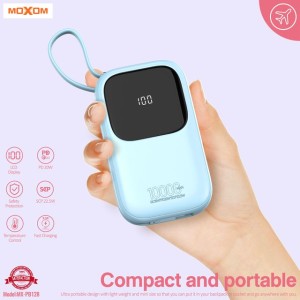 پاوربانک فست شارژ MOXOM MX-PB129 22.5W 20000mAh