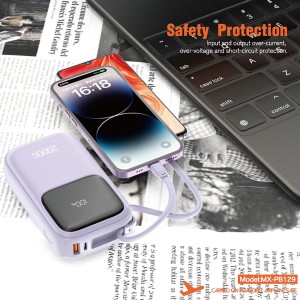 پاوربانک فست شارژ MOXOM MX-PB129 22.5W 20000mAh