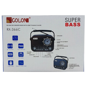 رادیو FM، AM، SW گولون مدل RX-366C دارای پورت USB