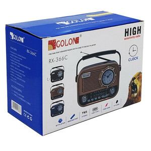 رادیو FM، AM، SW گولون مدل RX-366C دارای پورت USB