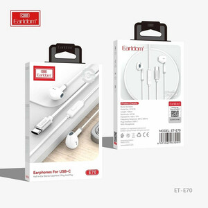هندزفری تایپ سی ارلدام مدل Earldom E70 Type C