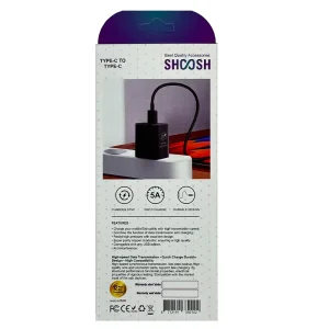 کابل دو سر تایپ سی فست شارژ 5 آمپر شوش SH202C طول 1.1 متر