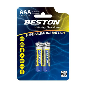 باتری نیم قلمی بستون مدل Super Alkaline کد LR03