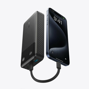 پاوربانک 30 وات انکر مدل A1384 ظرفیت 20000 میلی آمپر ساعت به همراه کابل USB-C