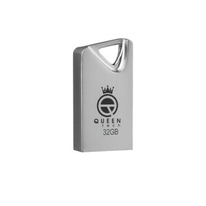 فلش مموری 32 گیگابایت کوئین تک مدل GLINK با رابط USB 2.0، طراحی بند انگشتی فلزی، سازگار با گوشی، تبلت، کامپیوتر و تلویزیون، سرعت انتقال 30 مگابایت بر ثانیه