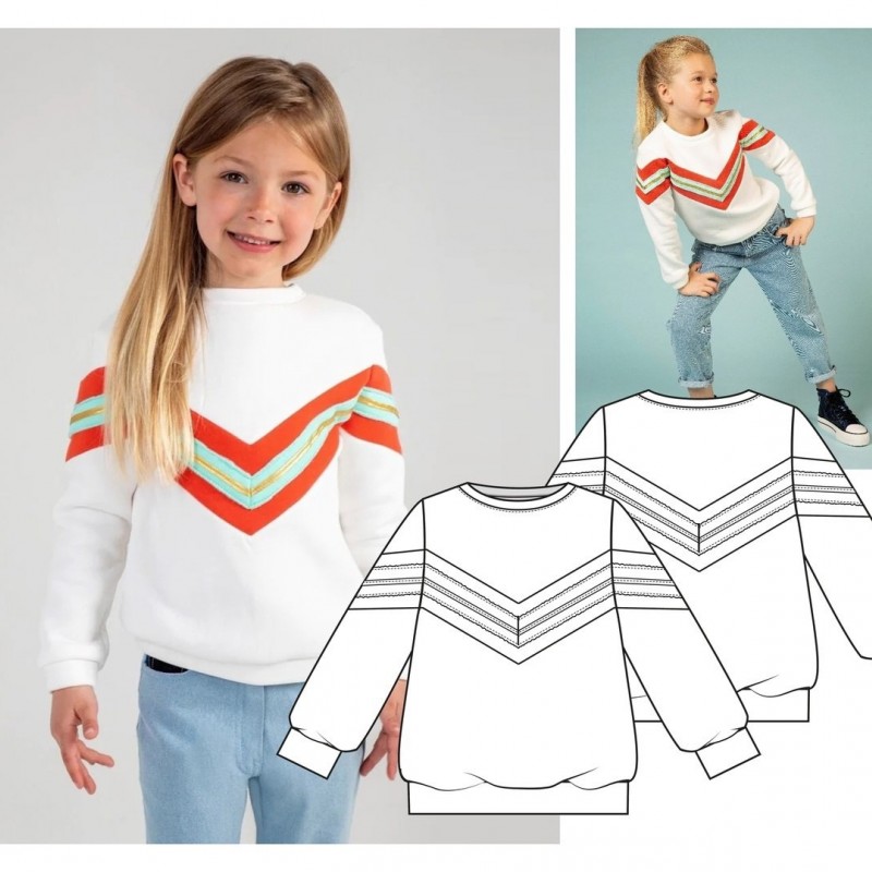 الگوی پلیور دخترانه ستاره