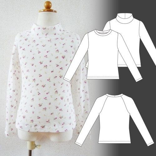 الگوی بلوز با دو مدل آستین