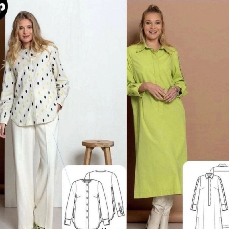 الگوی شومیز و مانتو  آلما