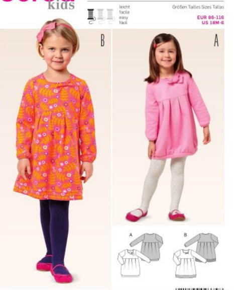 الگوی پیراهن دخترانه گیسو