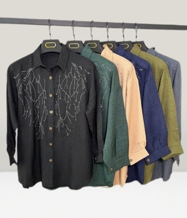 مانتو جلو نگین شاخ گوزنی