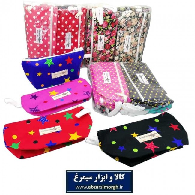 کیف آرایشی زنانه پارچه ای قایقی بارانا ۲۲ سانت HKF-026