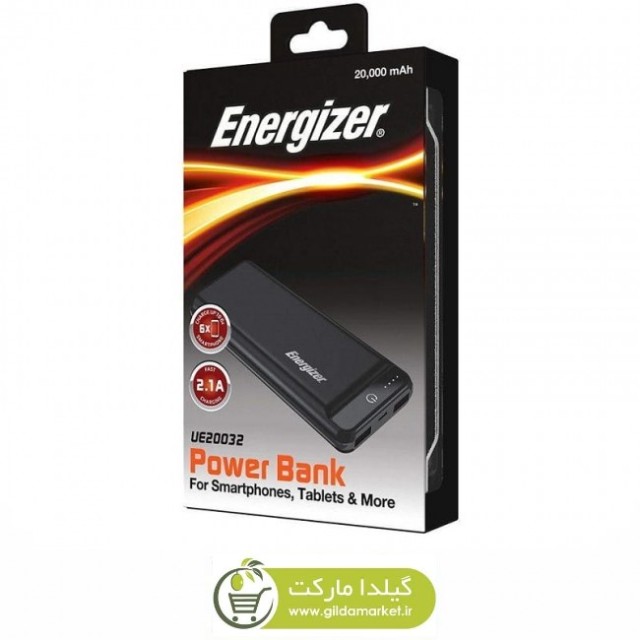 پاور بانک انرجایزر مدل UE20052 ظرفیت 20000 میلی آمپر ساعت