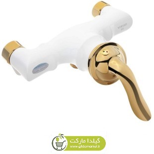 شیر بهداشتی و ساختمانی توالت واران لوتوس سفید طلایی VVLWG-4