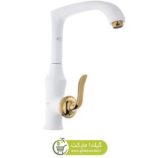 شیر بهداشتی و ساختمانی ظرفشویی واران لوتوس سفید طلایی VVLWG-3