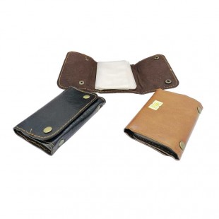 کیف و جلد عابر بانک ۱۲ برگ دکمه دار طرح چرم HKF-003