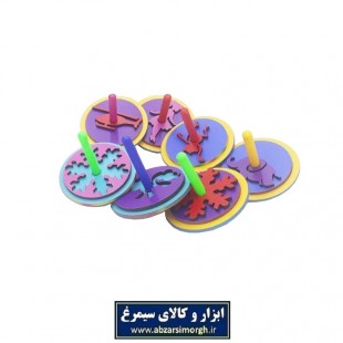 فرفره اسباب بازی ۲ لایه چوبی شکل دار TFF-002