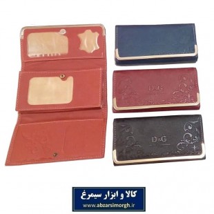 کیف پول زنانه لب فلزی D & G دی اند جی، جای عکس دار HKF-024
