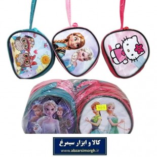 کیف دخترانه ورنی صندوقی کارتونی دسته دار ۱۱ سانت HKF-028
