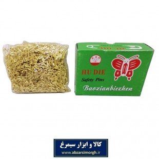 سنجاق قفلی طلایی ۱.۵ سانت بسته ۱۰ گرمی حدود ۲۰۰ عدد HSJ-003