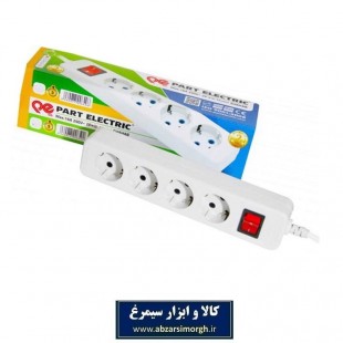 رابط برق 4 خانه 2 متری ارت دار پارت الکتریک مدل PE648 شهاب ESS-005