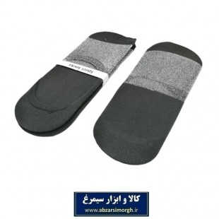 جوراب زنانه کالج لمه مشکی نقره ای CJZ-003