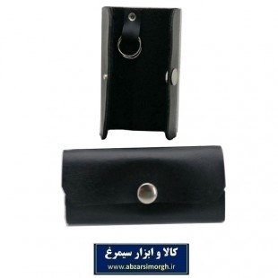 جاکلیدی کیفی طرح چرم مشکی HSK-040