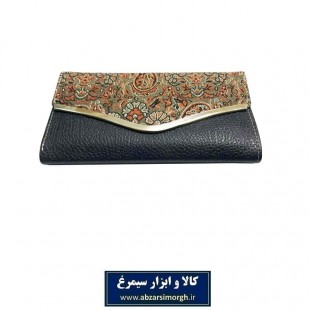 کیف پول زنانه دکمه مخفی طرح چرم Prada پرادا HKF-036