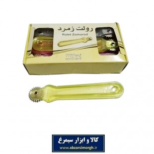 رولت خیاطی دسته پلاستیک شفاف دندانه دار زمرد ۱۱ سانت HKH-011