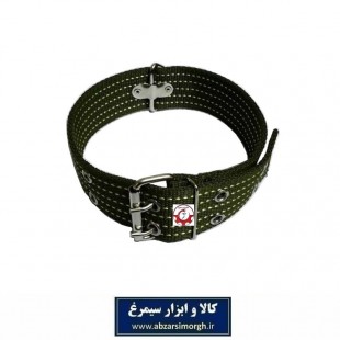 قلاده گردنی سگ برزنتی بزرگ و پهن عرض 5 سانت قهوه ای و سبز HPS-009C