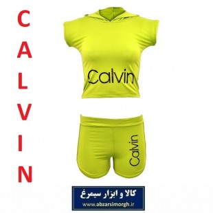 ست نیم تنه و شلوارک ورزشی زنانه Calvin کلوین فری سایز + هدیه سیمرغ VLV-004