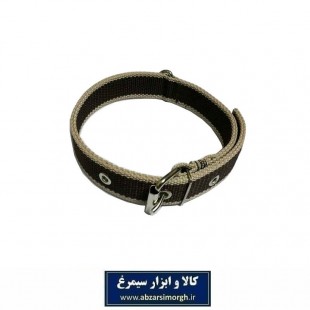 قلاده گردنی سگ برزنتی ۲ لایه عرض ۳ سانت رنگ قهوه ای HPS-023A