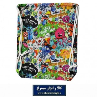 کوله پشتی ورزشی شوزبگ طرح دار مدل C پارچه پلاستیک ظریف VKF-006