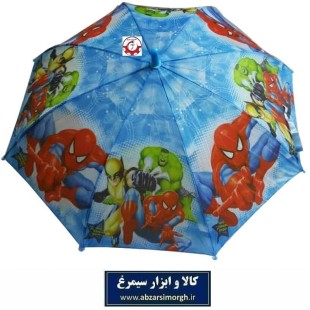 چتر پسرانه کارتونی مرد عنکبوتی Spider Man فنر مشکی HCH-016