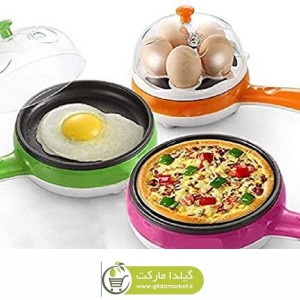 تخم مرغ پز و تابه برقی Magic Pot چند کاره 1 طبقه HTM-004