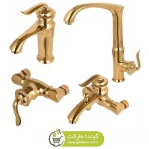 ست شیرآلات بهداشتی و ساختمانی واران مدل Lotus Gold لوتوس طلایی VVL-C