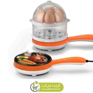 تخم مرغ پز و تابه برقی Magic Pot چند کاره 2 طبقه HTM-005