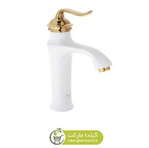 شیر بهداشتی و ساختمانی روشویی واران لوتوس سفید طلایی معمولی VVLWG-1