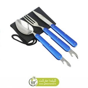 ست قاشق، چنگال و چاقو تاشو سفری و کوهنوردی HKB-002