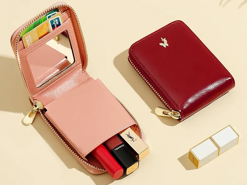 کیف رژ لب و کارت اعتباری همراه با آینه TAOMICMIC Y8545 Lipstick Square Box With Mirror