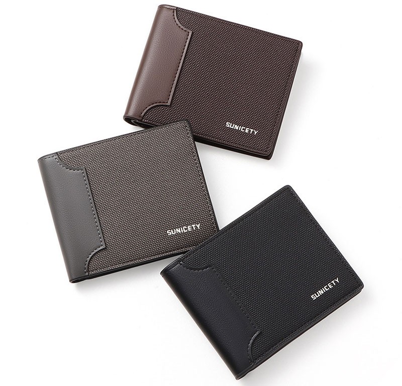 کیف پول مردانه ضد سرقت تاشو سانی ستی SUNICETY RFID anti-theft canvas men's wallet S3019