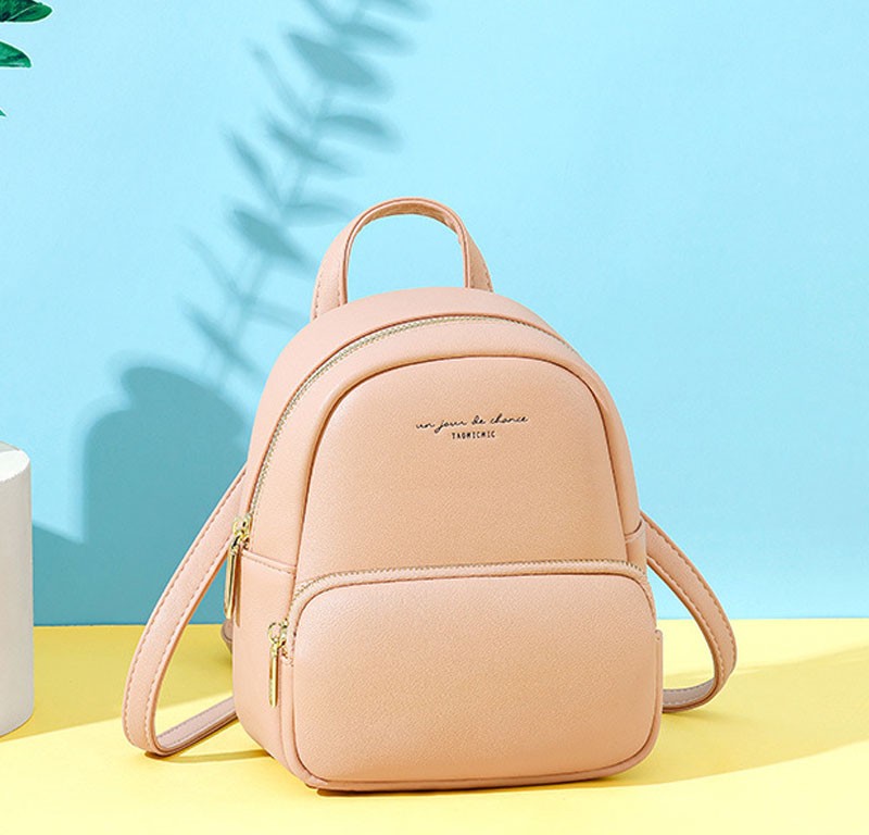 مینی کوله پشتی دخترانه و زنانه تائومیک میک Taomicmic D7089-E Faux Leather Lettering Mini Backpack