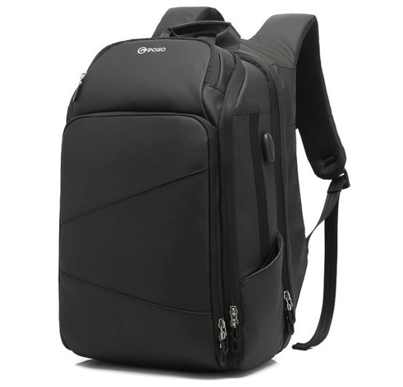 کوله پشتی ضدآب لپ تاپ 17 اینچ ضدآب یو اس بی‌دار پوسو Poso PS-655 waterproof USB laptop backpack 17 inch