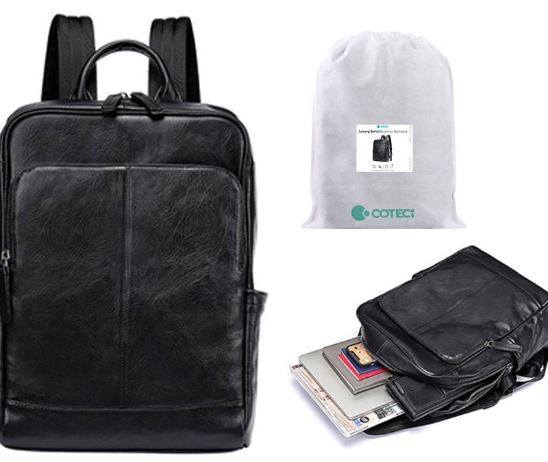 کوله پشتی چرم اصل ضدآب کوتتسی Coteetci Luxury backpack 14032-BK