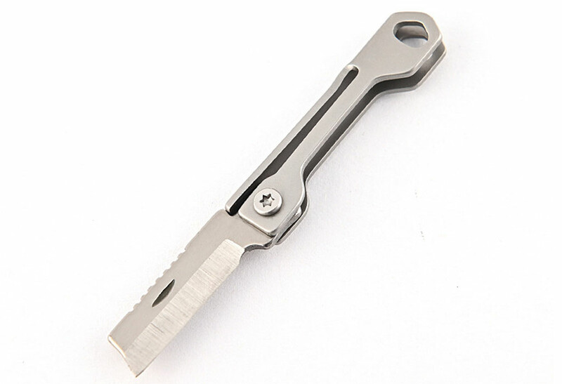 چاقو آنباکسینگ تیتانیومی تاشوی قابل آویز از دسته کلید Stainless steel mini folding unboxing knife