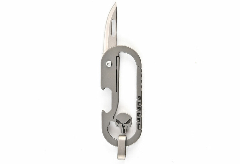 چاقو آنباکسینگ و جاکلیدی تیتانیومی تاشو Multifunctional titanium alloy unboxing folding knife sharp